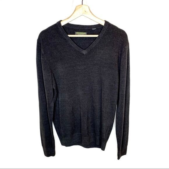 John Bartlett consensus charcoal v neck sweater - Picture 2 of 14
